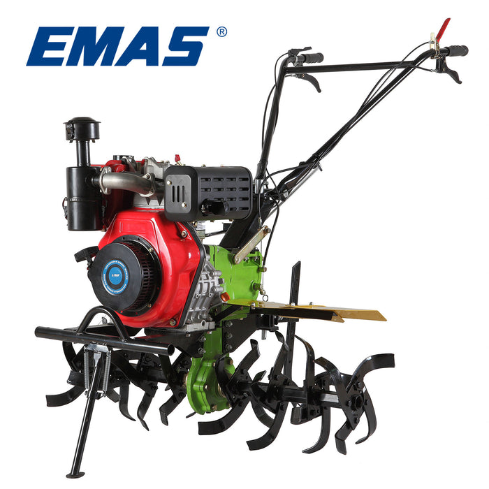 Cultivador rotativo diésel de 4 tiempos con motor diésel de 12 HP y 186f