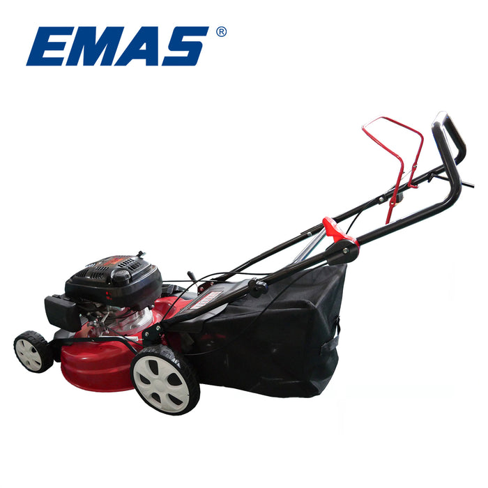 EMAS 21 Inch Gasoline Lawn Mower Four-Stroke 1P70F Engine Grass Cutting Machine