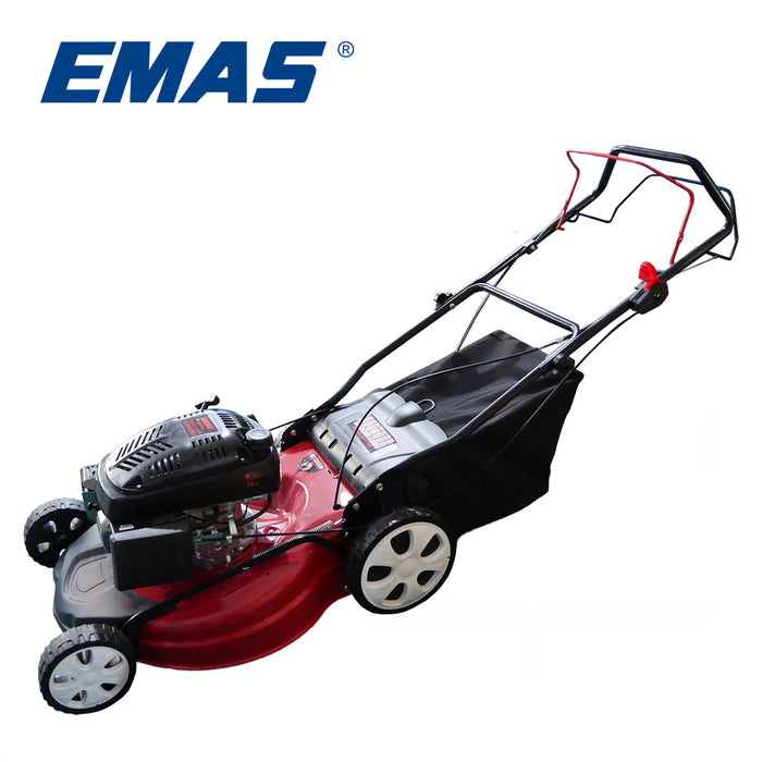 EMAS 21 Inch Gasoline Lawn Mower Four-Stroke 1P70F Engine Grass Cutting Machine