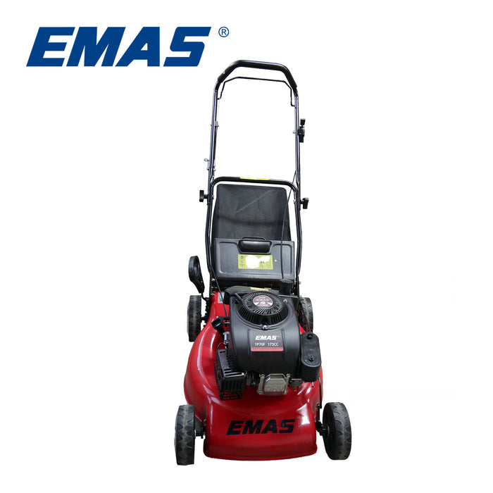 Nueva cortadora de césped a gasolina autopropulsada EMAS Cortadora de césped a gasolina manual con empuje trasero
