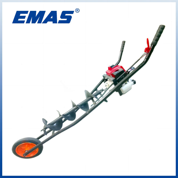 EMAS 63cc 2-Stroke Gasoline Engine Earth Auger With Trolley