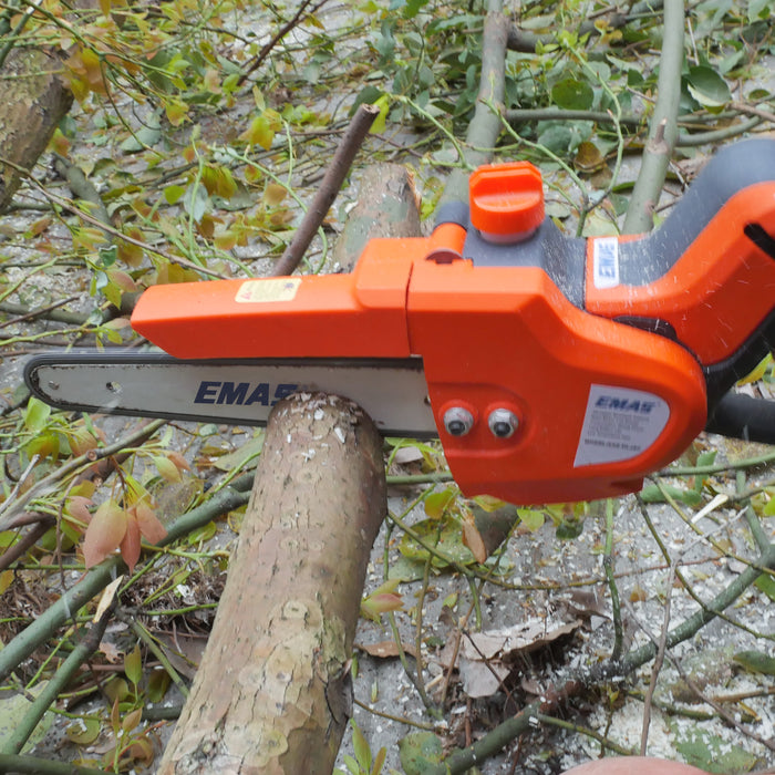 EMAS 8 Inch 21V Portable Handheld Mini Chainsaw Battery Powered Cordless Electric Chainsaw