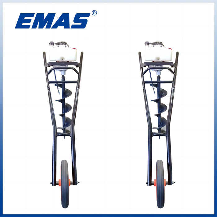 EMAS 63cc 2-Stroke Gasoline Engine Earth Auger With Trolley
