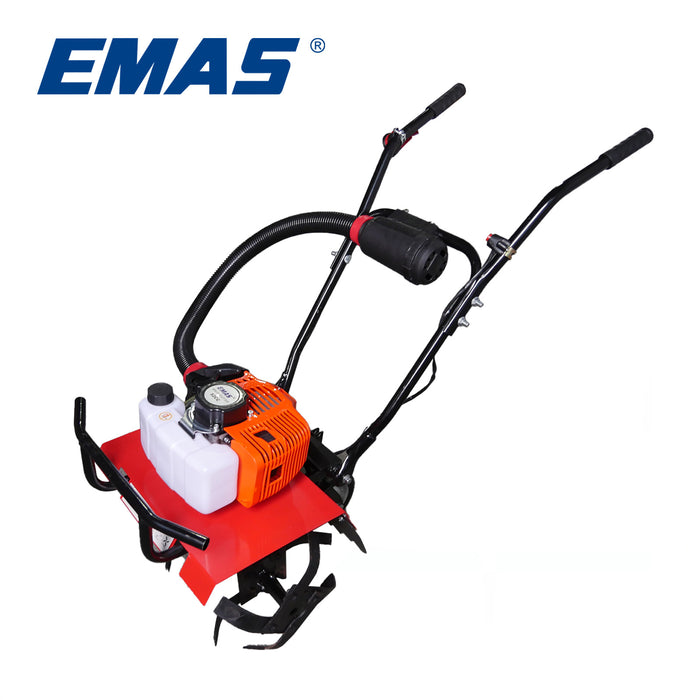 EMAS Farm Machinery Mini Power Cultivator Tiller 52cc Engine Hand Push Cultivator