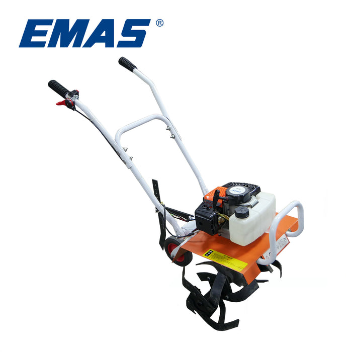 Cultivador rotativo mini de gasolina de 2 tiempos y 52 cc de EMAS, maquinaria agrícola