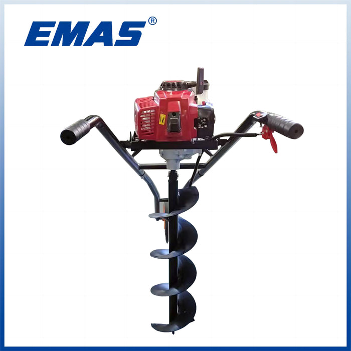 EMAS 63cc 2-Stroke Gasoline Engine Earth Auger With Trolley