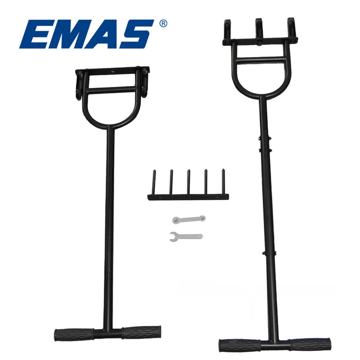 EMAS 3 in 1 Garden Manual Plug Coring Soil Aeration Lawn Spike Aerator