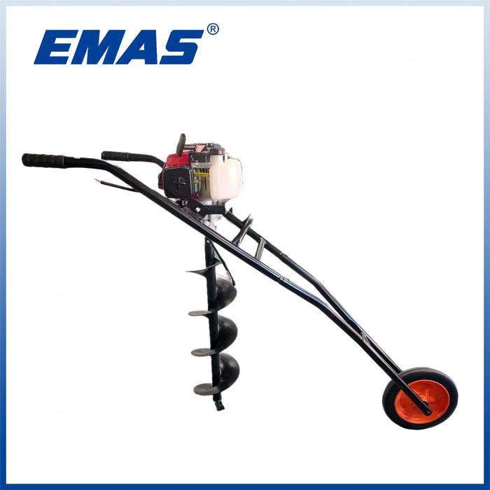 EMAS 63cc 2-Stroke Gasoline Engine Earth Auger With Trolley