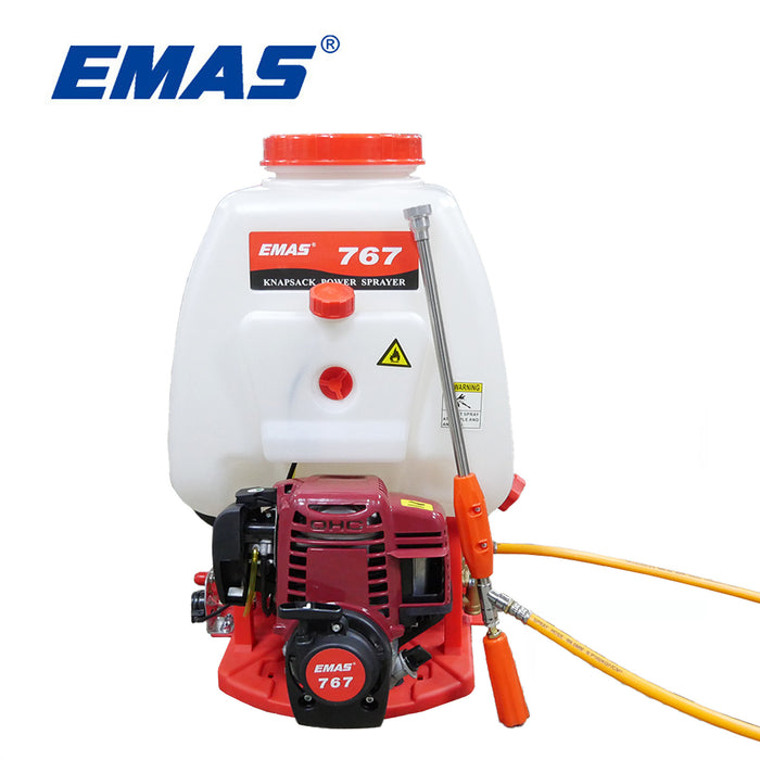 Pulverizador agrícola de mochila EMAS 20L/25L 767 con motor GX35 de 4 tiempos