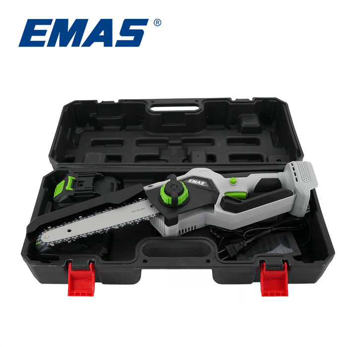 EM-4820 21V Battery Chainsaw Portable Cutting Tool With Two Batteries