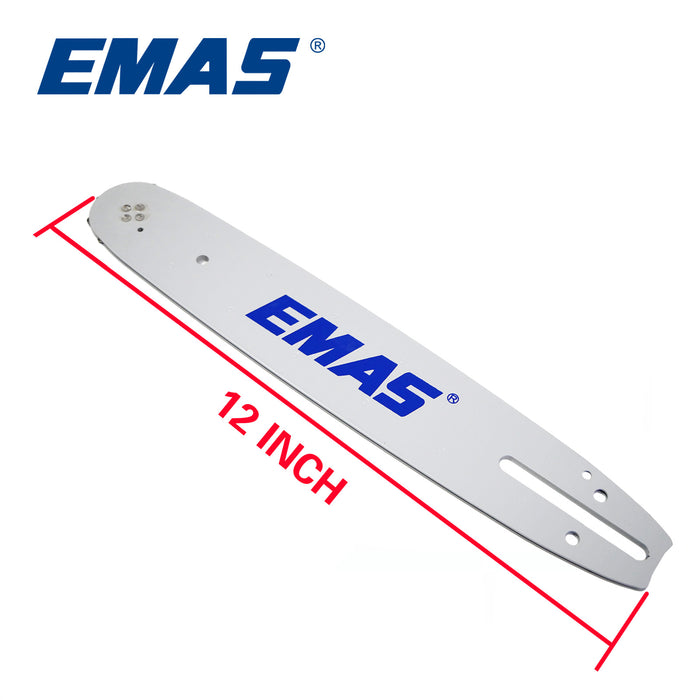 EMAS 100pcs 3/8"-050"-44DL 12 Inch Lamited Bar For Gasoline Chain Saw