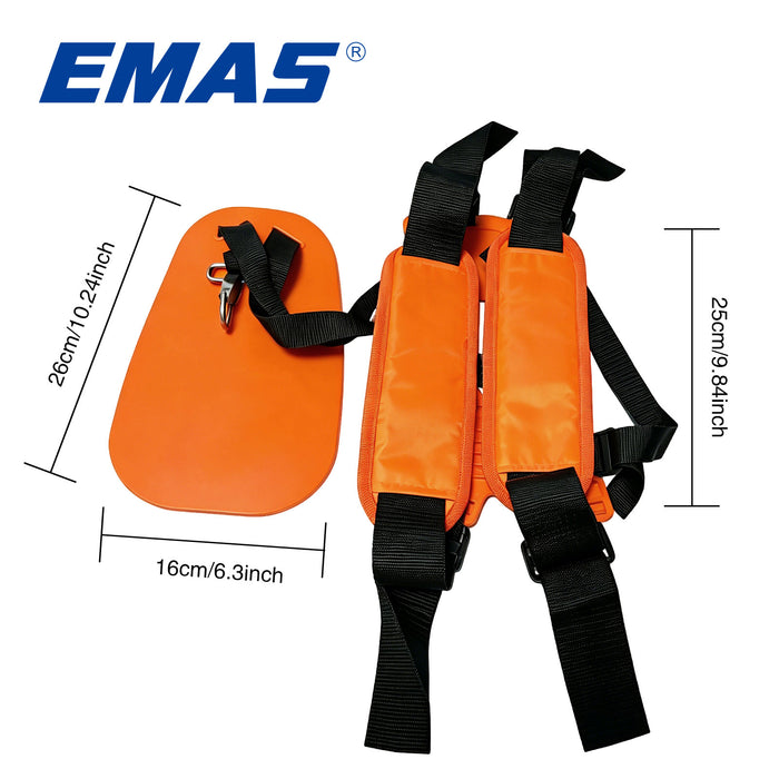 Universal Orange Padded Brush Cutter Harness Shoulder Strap For Grass Trimmer