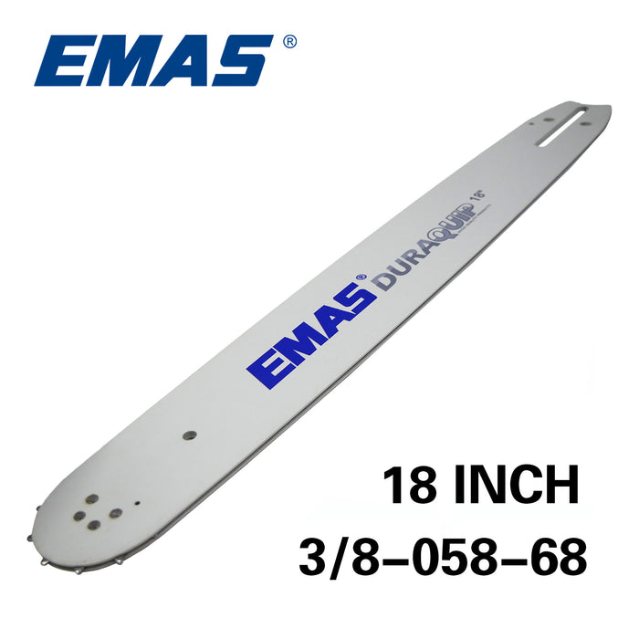 EMAS 100pcs 3/8"-058"-68DL 18 Inch Lamited Bar For Gasoline Chain Saw