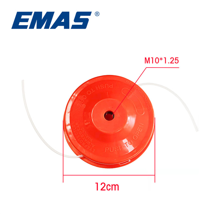 EMAS Regular Orange Trimmer Head Grass Cutter Part Thread M10x1.25