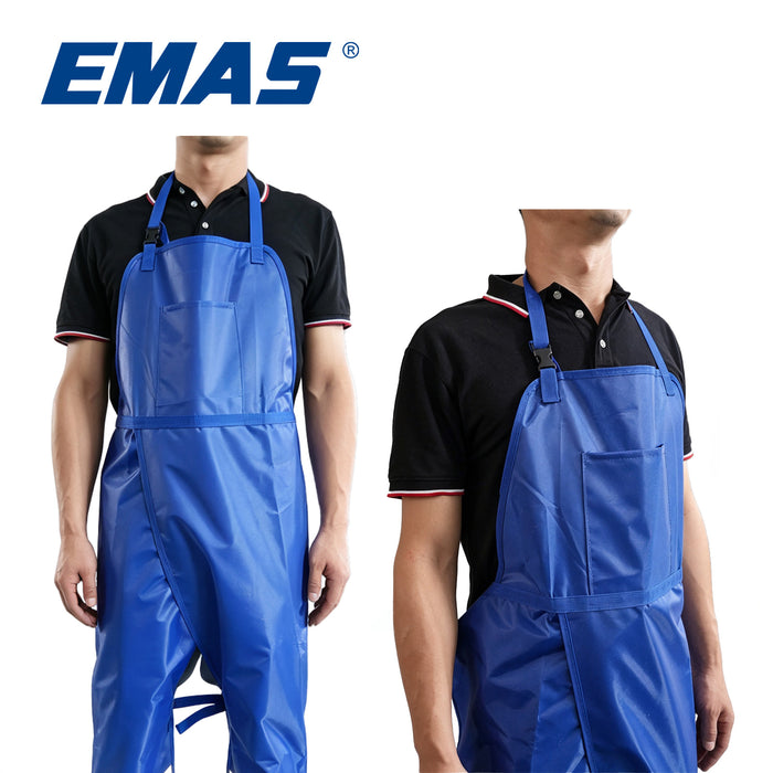 Waterproof Split-Leg Gardening Apron with Reflective Strips and Pockets, An Adjustable, Durable Work Apron Suitable for Gardening, Logging, Wood Cutting, and Other Applications