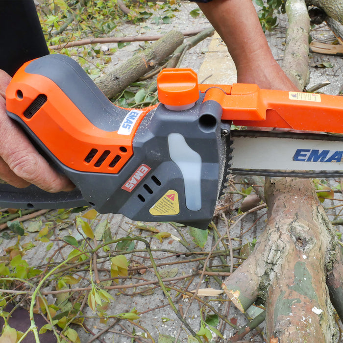 EMAS 8 Inch 21V Portable Handheld Mini Chainsaw Battery Powered Cordless Electric Chainsaw