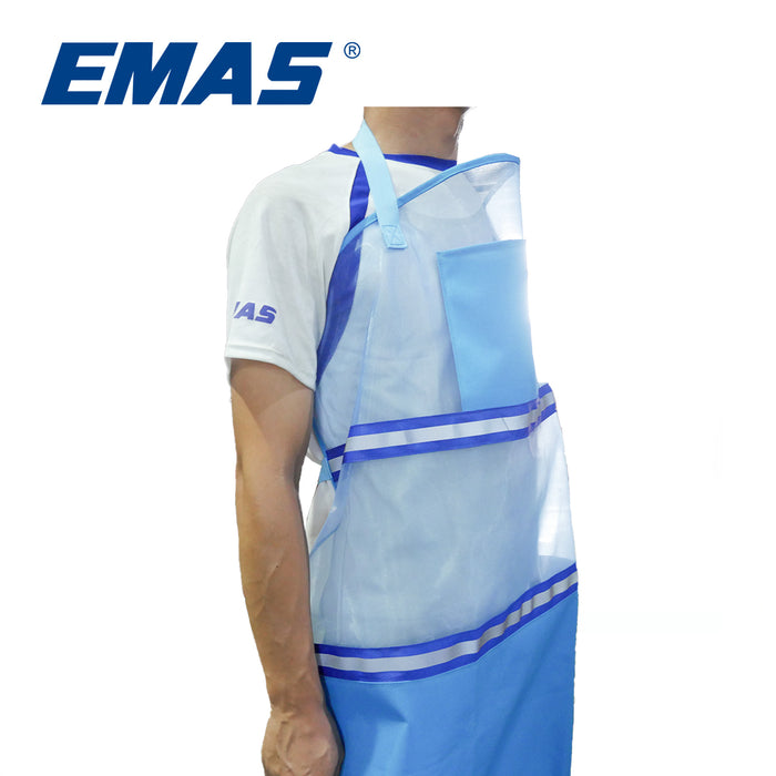 Garden Safety Work Apron with Dual Reflective Strips, Water Resistant Adjustable Gardening Apron for Outdoor Yard Work
