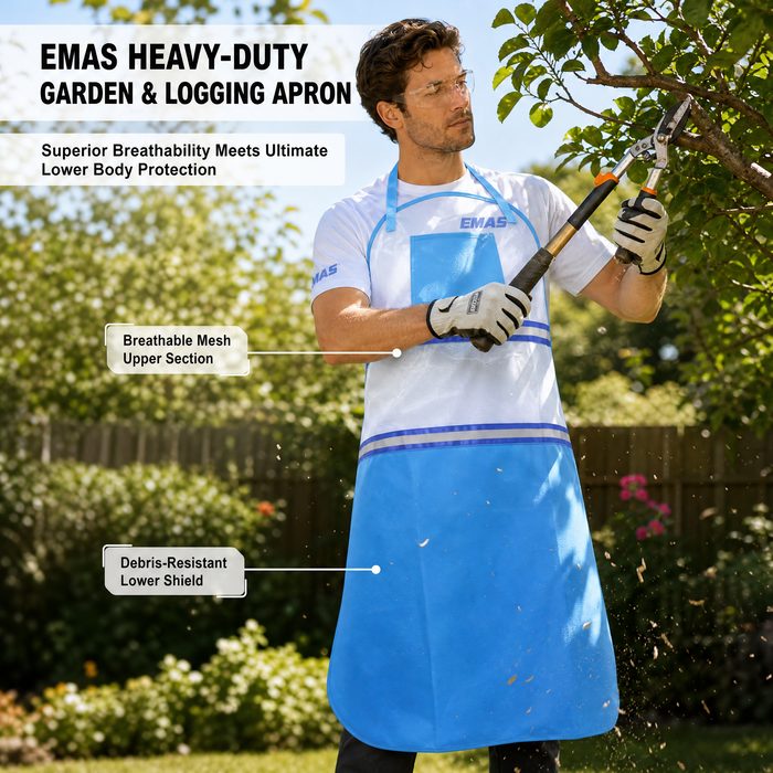 Garden Safety Work Apron with Dual Reflective Strips, Water Resistant Adjustable Gardening Apron for Outdoor Yard Work