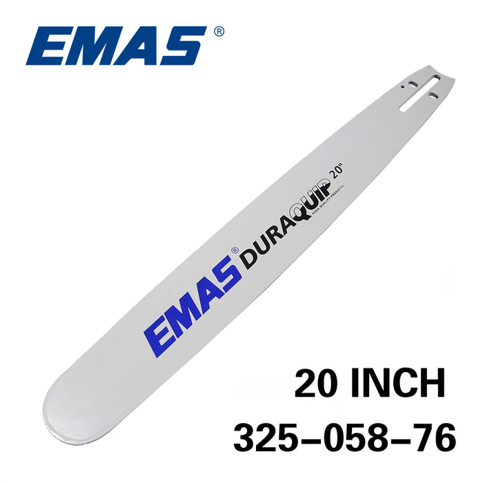 EMAS 100pcs 0.325"-058"-76DL 20 Inch Alloy Guide Bar For Chain Saw