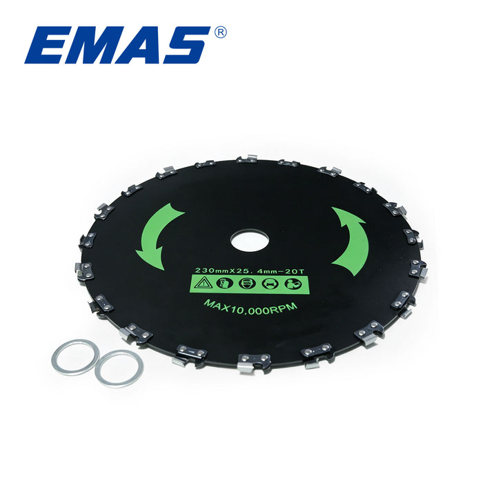 High-Quality 9 inch 20T Chain Type Lawn Mower Metal Blade 230mm×25.4mm, Compatible with Most Brush Cutter