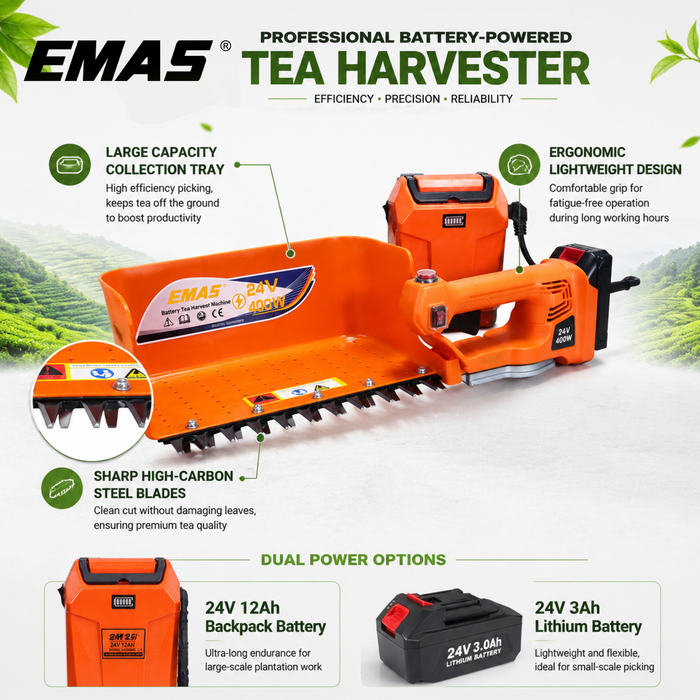 EMAS 18V-60V Battery Tea Cutting Machine Harvest Tools for Tea Garden