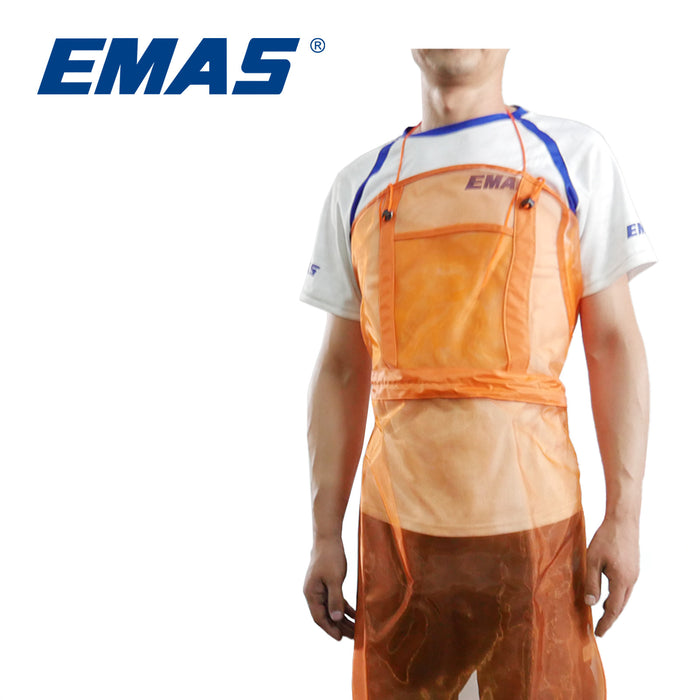 EMAS Lightweight Mesh Protective Apron, Breathable Gardening Work Apron with Adjustable Waist Strap for Logging & Trimming Yard Work