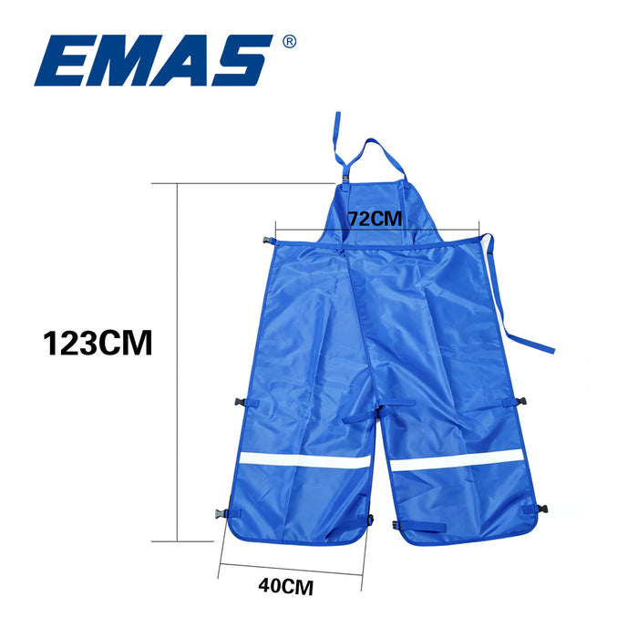 Waterproof Split-Leg Gardening Apron with Reflective Strips and Pockets, An Adjustable, Durable Work Apron Suitable for Gardening, Logging, Wood Cutting, and Other Applications