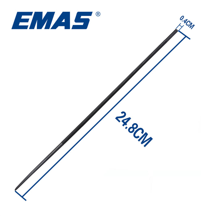 20 Box EMAS Round File, 40mm Diameter, For Chainsaw Chain Sharpening