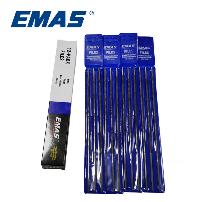 20 Box EMAS Round File, 40mm Diameter, For Chainsaw Chain Sharpening
