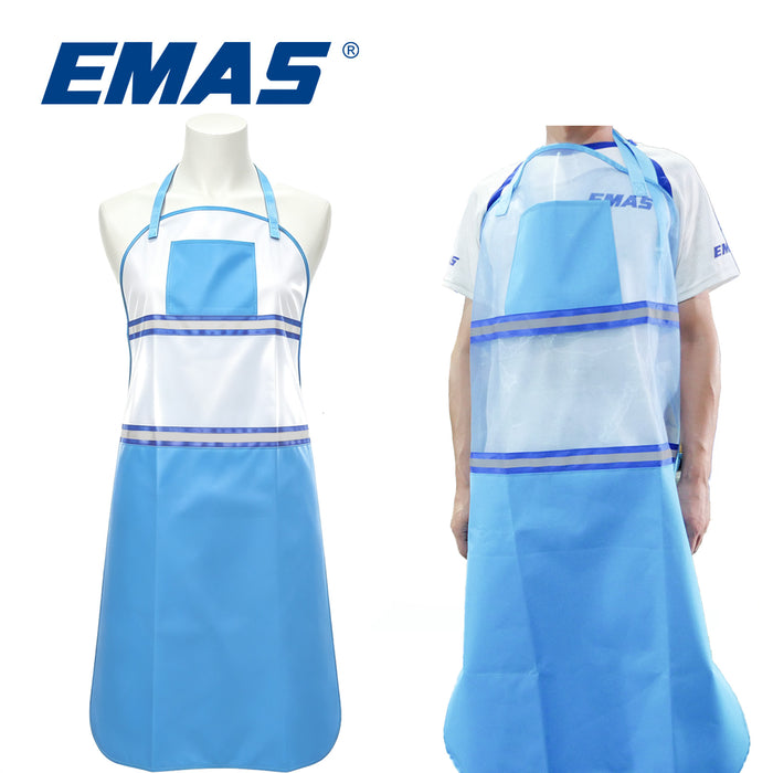 Garden Safety Work Apron with Dual Reflective Strips, Water Resistant Adjustable Gardening Apron for Outdoor Yard Work