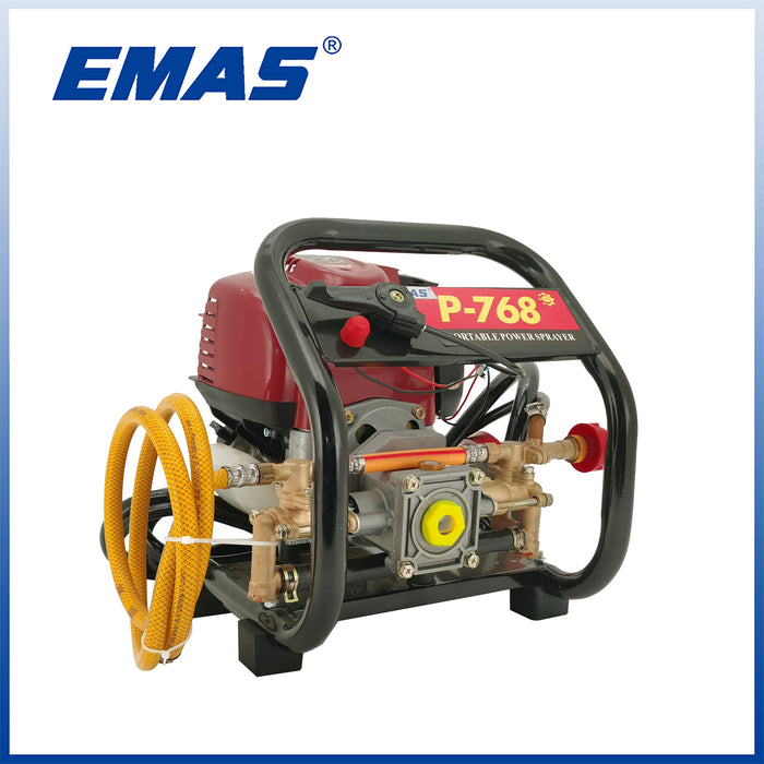 Pulverizador de gasolina para riego agrícola de pequeño tamaño EMAS, accionado por motor de gasolina GX35 de 4 tiempos