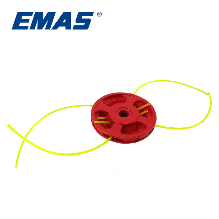 EMAS 100pcs Multi-Line, Heavy-Duty Red Aluminum Trimmer Head with 4 Lines - Fit for Gasoline Brush Cutters