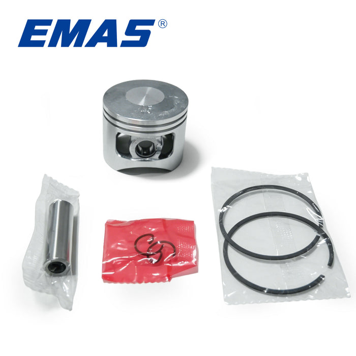 1 Set 45mm Chainsaw Pitson Kit for 52cc 5200 Gasoline Chainsaw Engine Parts Replacement, Includes 1 Piston, 1 Pin, 2 Rings, 2 Clips