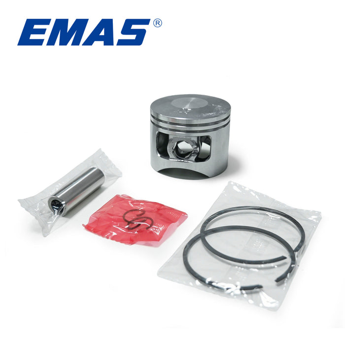 1 Set 45mm Chainsaw Pitson Kit for 52cc 5200 Gasoline Chainsaw Engine Parts Replacement, Includes 1 Piston, 1 Pin, 2 Rings, 2 Clips