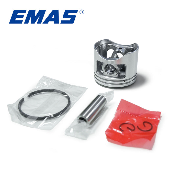1 Set 45mm Chainsaw Pitson Kit for 52cc 5200 Gasoline Chainsaw Engine Parts Replacement, Includes 1 Piston, 1 Pin, 2 Rings, 2 Clips