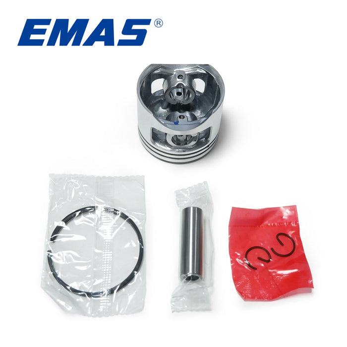 1 Set 45mm Chainsaw Pitson Kit for 52cc 5200 Gasoline Chainsaw Engine Parts Replacement, Includes 1 Piston, 1 Pin, 2 Rings, 2 Clips