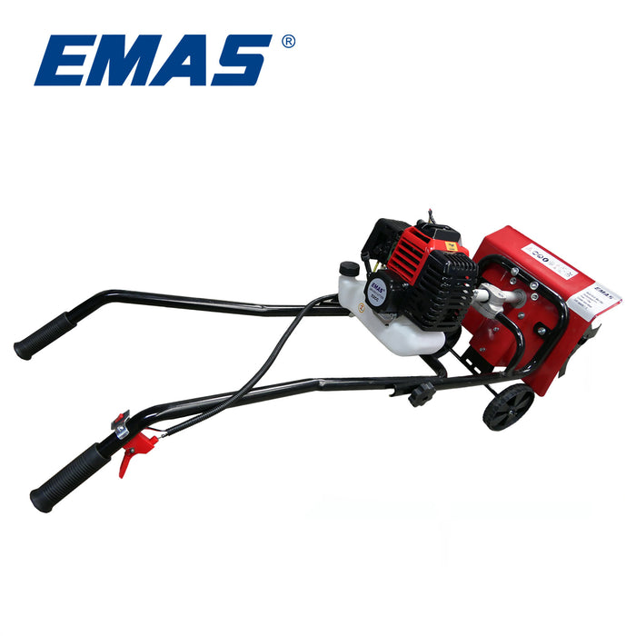 EMAS 52CC Mini Tiller Agricultural Tractor Small Micro Cultivator for the Hard Soil