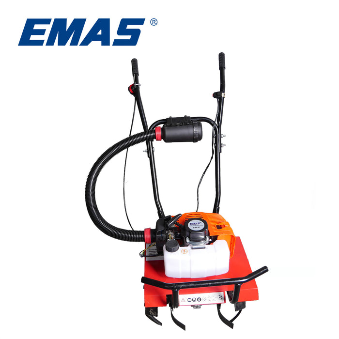 EMAS Farm Machinery Mini Power Cultivator Tiller 52cc Engine Hand Push Cultivator
