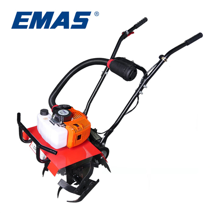 EMAS Farm Machinery Mini Power Cultivator Tiller 52cc Engine Hand Push Cultivator