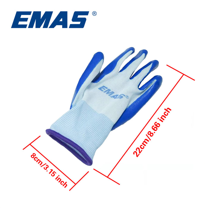 EMAS Gardening Protective Glove, Waterproof and breathable, made of latex material, 42 grams of glue, Stretchy cuffs fit snugly without tightness.