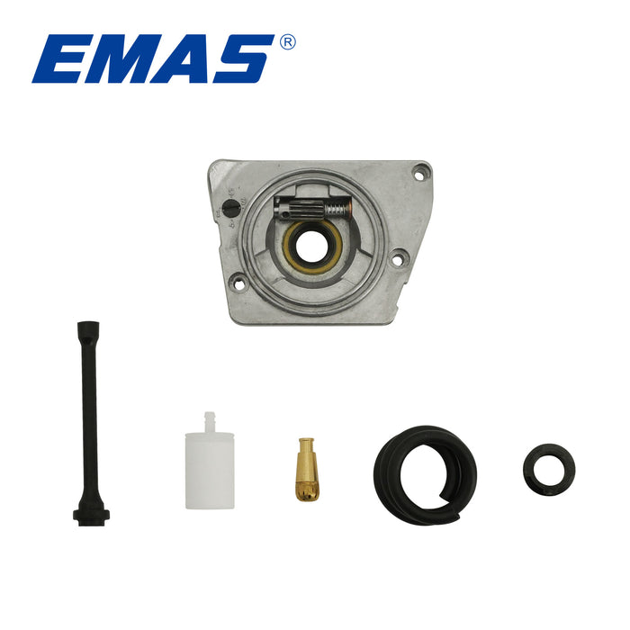 EMAS Oil Filter + Gasoline Filter + Turbine Wire Clip + Fuel Line + Oil Line + Oil Pump Kit, Compatible with H61/268/272 Chainsaw, Replacement Parts for Gas Chainsaw Repair