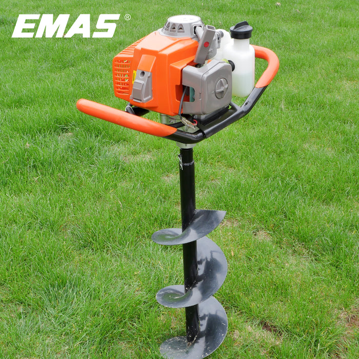 Taladro perforador de tierra EMAS de 63 cc, perforador de tierra con empuje manual