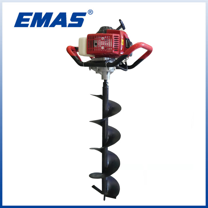 Taladro perforador de tierra EMAS de 63 cc, perforador de tierra con empuje manual