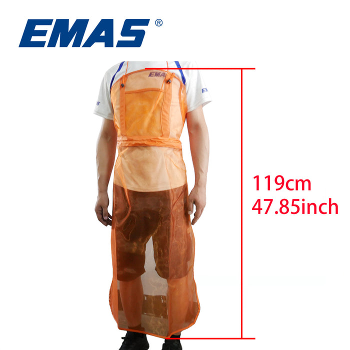 EMAS Lightweight Mesh Protective Apron, Breathable Gardening Work Apron with Adjustable Waist Strap for Logging & Trimming Yard Work