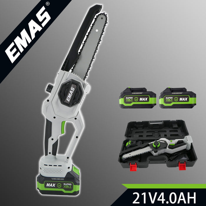 EM-4820 21V Battery Chainsaw Portable Cutting Tool With Two Batteries