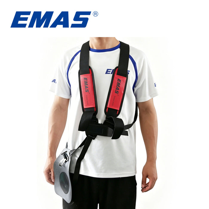 EMAS Red and Black Heavy-Duty Padded Trimmer Shoulder Strap Harness,Gasoline Brush Cutter Accessories Spare Parts