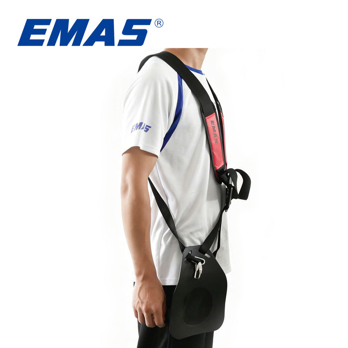 EMAS Red and Black Heavy-Duty Padded Trimmer Shoulder Strap Harness,Gasoline Brush Cutter Accessories Spare Parts