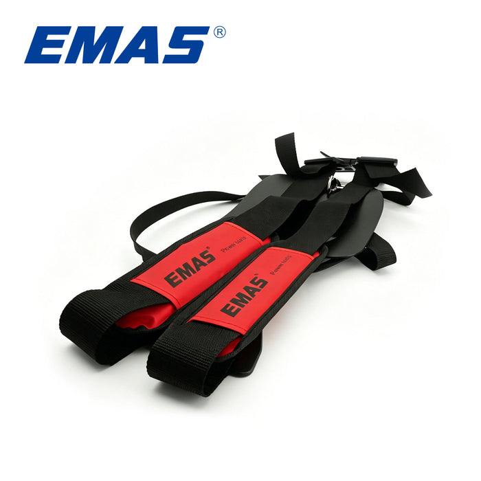 EMAS Red and Black Heavy-Duty Padded Trimmer Shoulder Strap Harness,Gasoline Brush Cutter Accessories Spare Parts