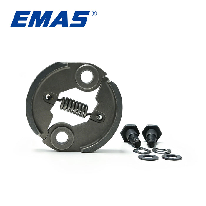 EMAS Universal Brush Cutter Clutch for GX35 1E40F 1E44F 430 520 40-5 44-5 Model Engine Parts Replacement, Includes gasket and clutch screw.