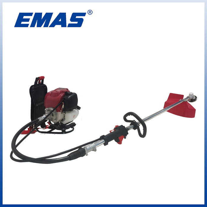 EMAS GX35 4-Stroke Engine Back Pack Type Brush Cutter For Home Garden Weed Removal